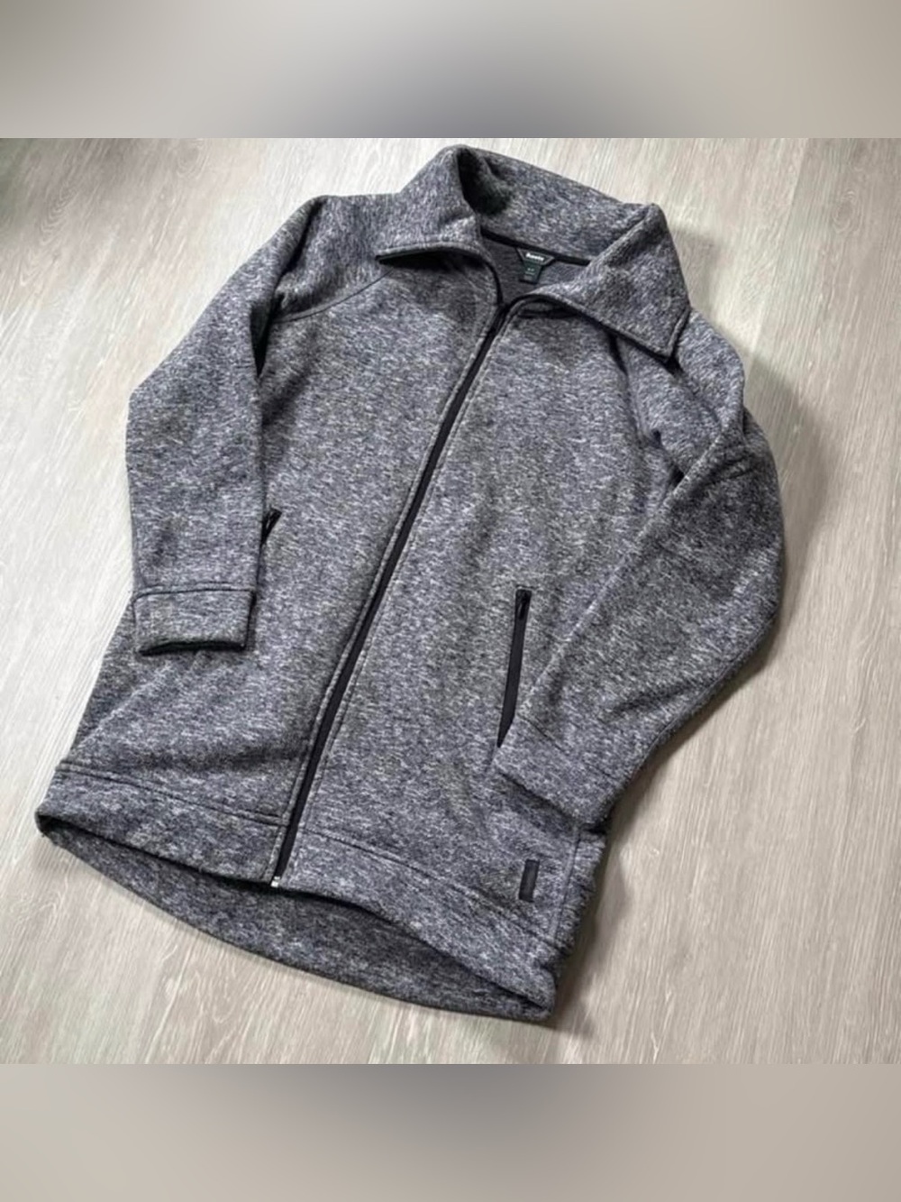 Roots Gray Zip-Up Fleece Jacket